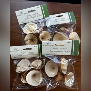 Floral Garden Wood Curl Rose Set of 12